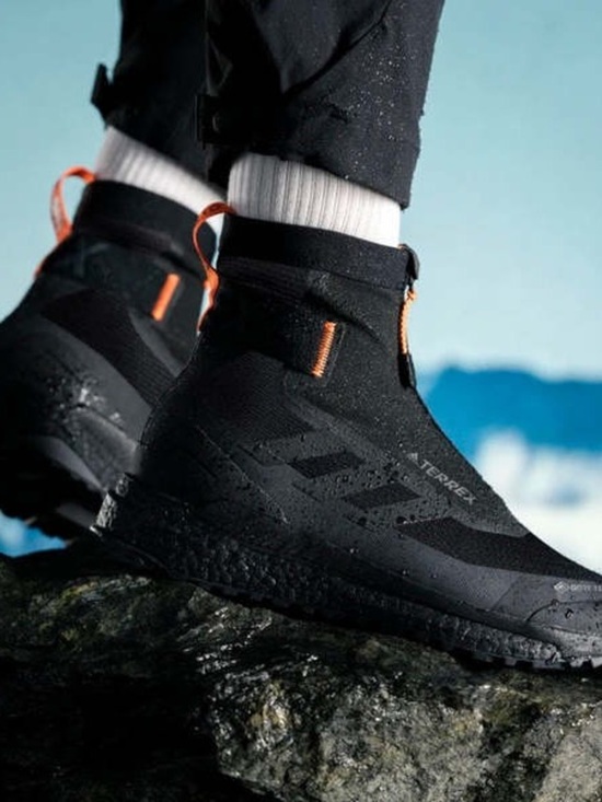 Adidas Men’s Terrex Free Hiker Boots Cold Rdy Core Black Orange New Size 11 main image 5